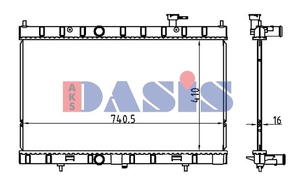 Kühler, Motorkühlung AKS DASIS 070189N