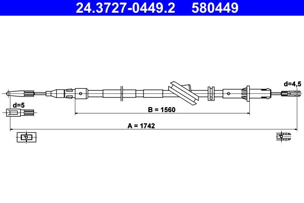 Seilzug, Feststellbremse ATE 24.3727-0449.2