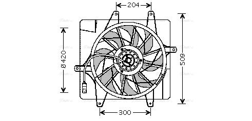 Lüfter, Motorkühlung AVA QUALITY COOLING cr7505