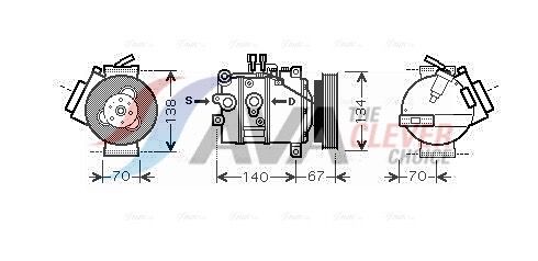 Kompressor, Klimaanlage AVA QUALITY COOLING VOAK142