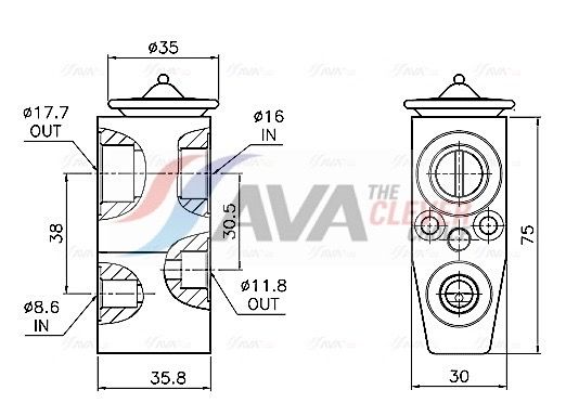 Expansionsventil, Klimaanlage AVA QUALITY COOLING OL1746
