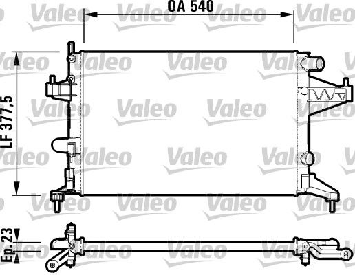 Kühler, Motorkühlung VALEO 732826