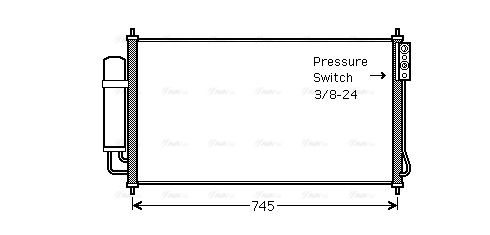 Kondensator, Klimaanlage AVA QUALITY COOLING dn5325d