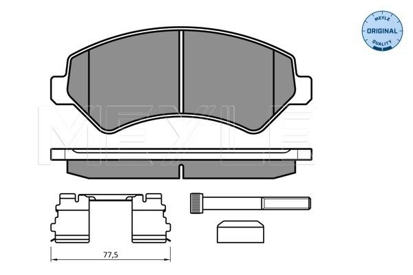 Bremsbelagsatz, Scheibenbremse MEYLE 0252446619/W1