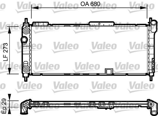 Kühler, Motorkühlung VALEO 734271