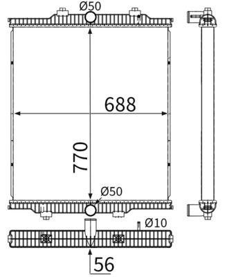 Kühler, Motorkühlung MAHLE CR2781000S