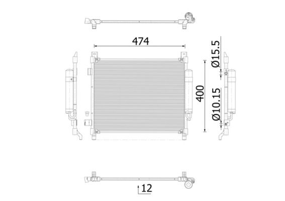 Kondensator, Klimaanlage MAHLE AC1027000S