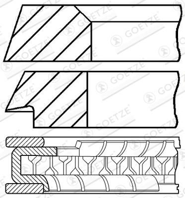 Kolbenringsatz GOETZE ENGINE 08-321200-00