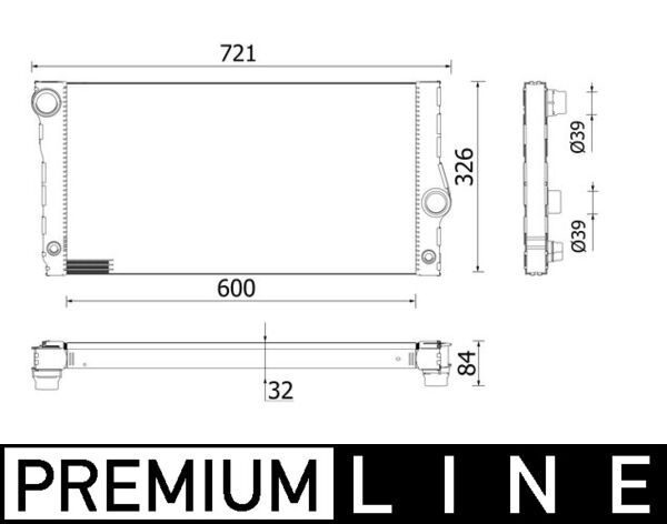 Kühler, Motorkühlung MAHLE CR956000P