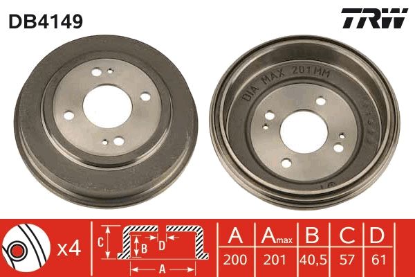 Bremstrommel TRW DB4149