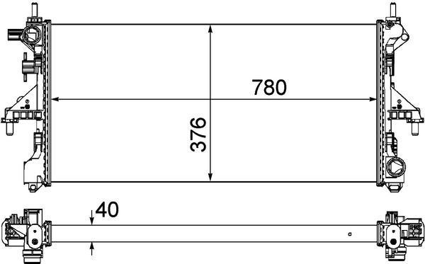 Kühler, Motorkühlung MAHLE CR1034000P