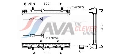 Kühler, Motorkühlung AVA QUALITY COOLING PEA2201