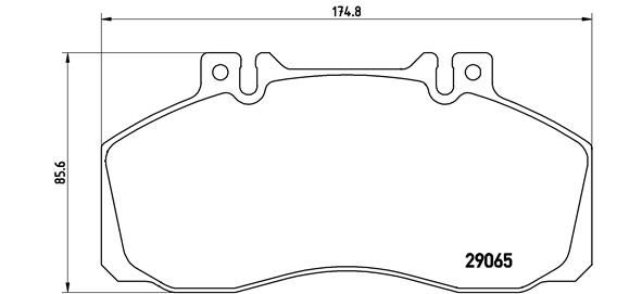 Bremsbelagsatz, Scheibenbremse BREMBO P A6 008