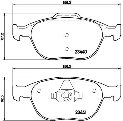 Bromsbeläggssats, skivbroms BREMBO P24058