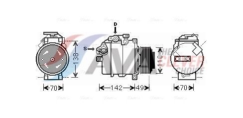 Kompressor, Klimaanlage AVA QUALITY COOLING BWAK411