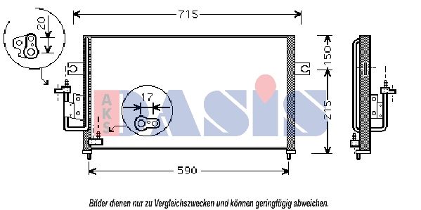 Kondensator, Klimaanlage AKS DASIS 512024N
