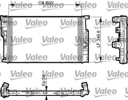 Kühler, Motorkühlung VALEO 735456
