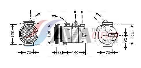 Kompressor, Klimaanlage AVA QUALITY COOLING AIAK150