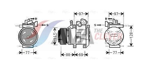 Kompressor, Klimaanlage AVA QUALITY COOLING KAAK124