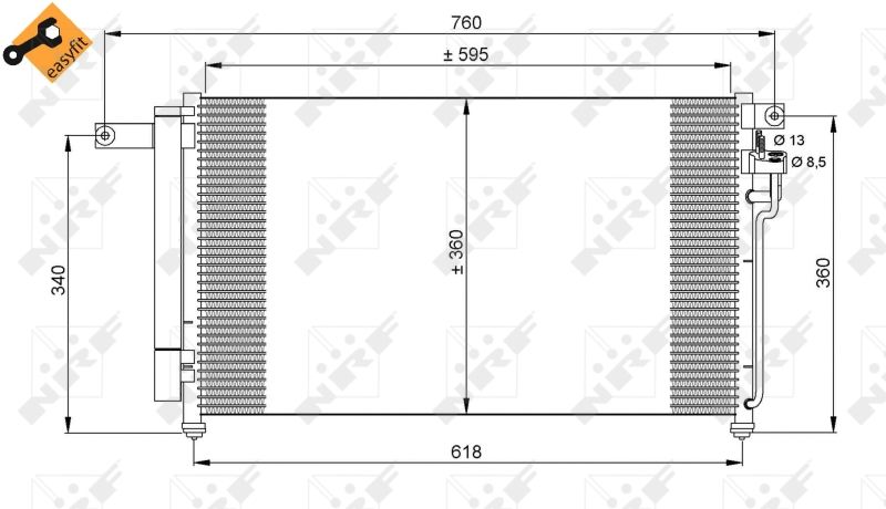 Kondensator, Klimaanlage NRF 35851