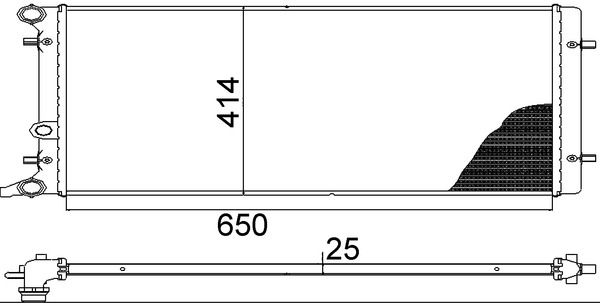 Kühler, Motorkühlung MAHLE cr 368 001s