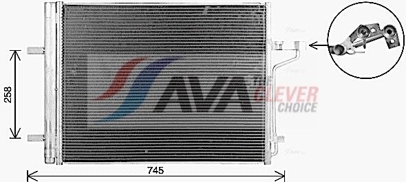 Kondensator, Klimaanlage AVA QUALITY COOLING FD5694D
