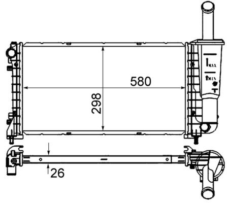 Kühler, Motorkühlung MAHLE CR843000S