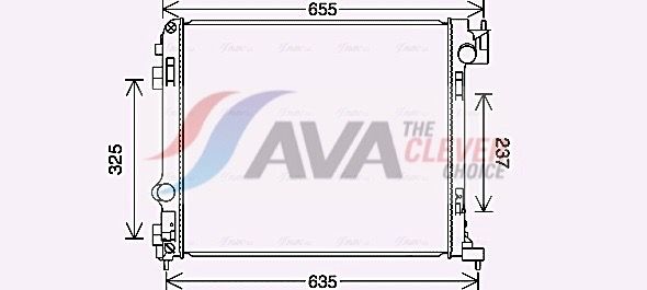 Kühler, Motorkühlung AVA QUALITY COOLING DN2444