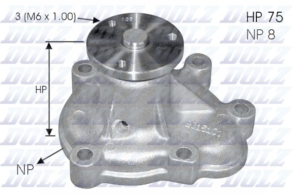 Wasserpumpe, Motorkühlung DOLZ o144