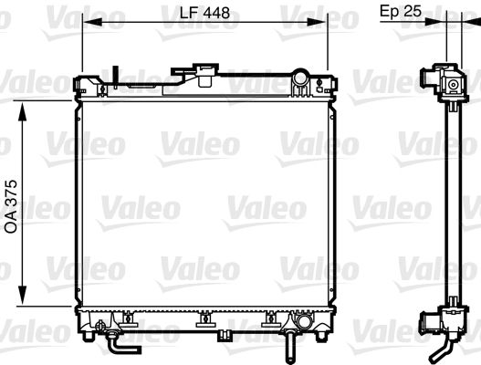 Kühler, Motorkühlung VALEO 735578