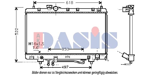 Kühler, Motorkühlung AKS DASIS 210119N