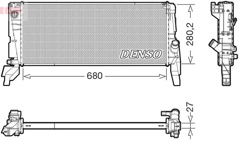 Kühler, Motorkühlung DENSO DRM05074