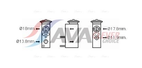Expansionsventil, Klimaanlage AVA QUALITY COOLING MS1599