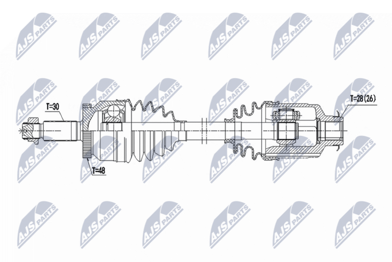 Antriebswelle (Gelenkwelle) NTY NPW-HY-643