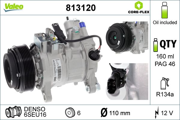 Kompressor, klimatanläggning VALEO 813120