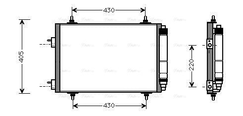 Kondensator, Klimaanlage AVA QUALITY COOLING pea5209d