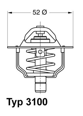 Thermostat, Kühlmittel WAHLER 3100.92D