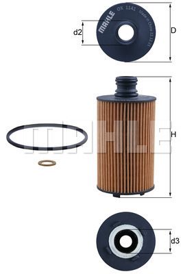 Oljefilter KNECHT OX 1141 D