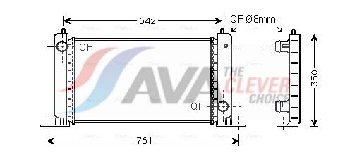 Kühler, Motorkühlung AVA QUALITY COOLING FT2251