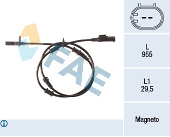 Sensor, Raddrehzahl FAE 78501