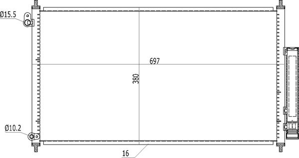 Kondensator, Klimaanlage HART 611 198