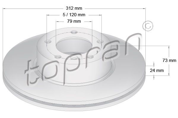 Bremsscheibe TOPRAN 501 712