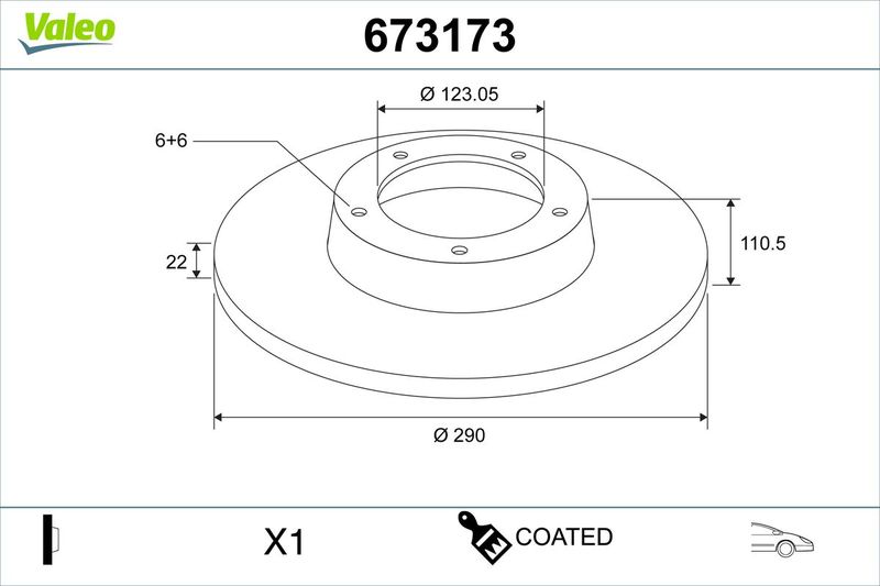 Bremsscheibe VALEO 673173