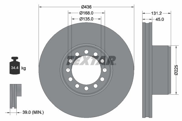 Bremsscheibe TEXTAR 93322600