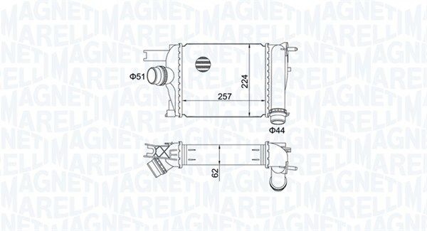 Ladeluftkühler MAGNETI MARELLI 351319205170