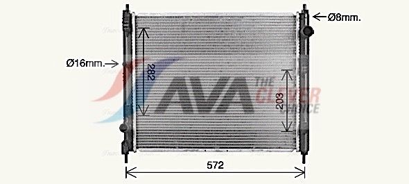 Kühler, Motorkühlung AVA QUALITY COOLING DN2477
