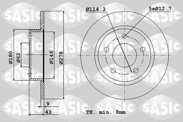 Bremsscheibe SASIC 6106267