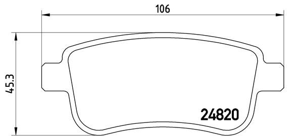 Bremsbelagsatz, Scheibenbremse BREMBO P 68 054