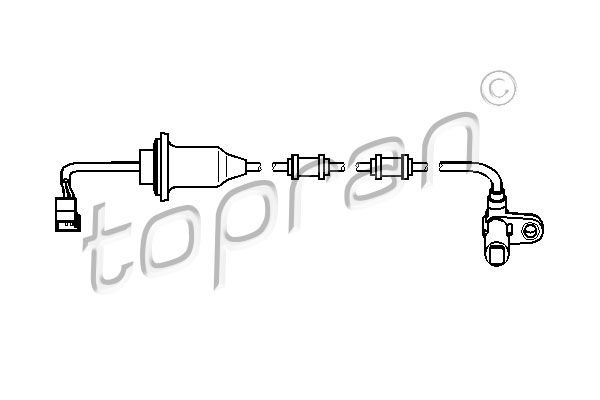 Sensor, Raddrehzahl TOPRAN 401 549
