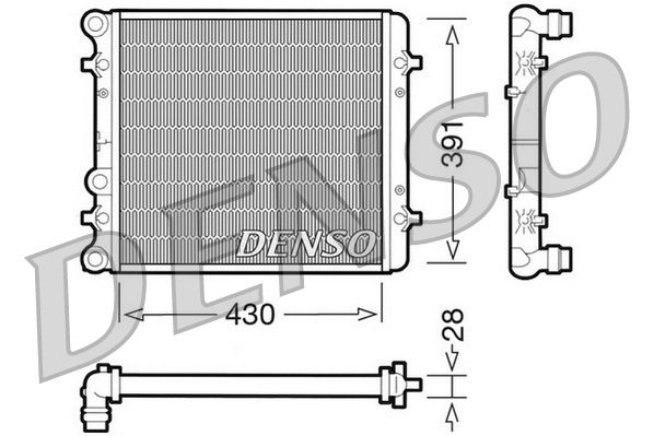 Kühler, Motorkühlung DENSO DRM32002